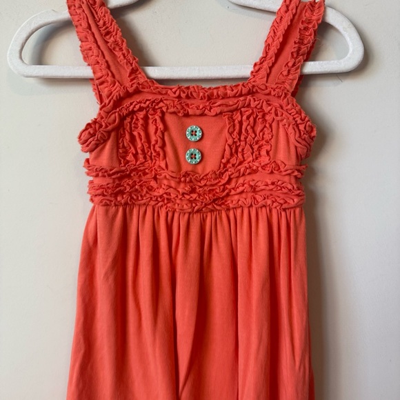 Matilda Jane Vibrant Coral Dress with Ruffles size 2T - Picture 2 of 6